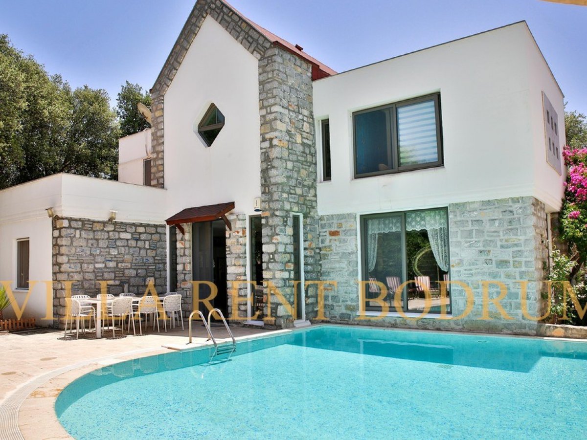 Bodrum Bitez'de 6 Odalı Özel Havuzlu Yazlık Villa