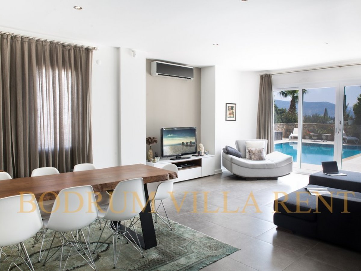 Bodrumda 3 Odalı Özel Havuzlu Dubleks Kiralık Müstakil Villa